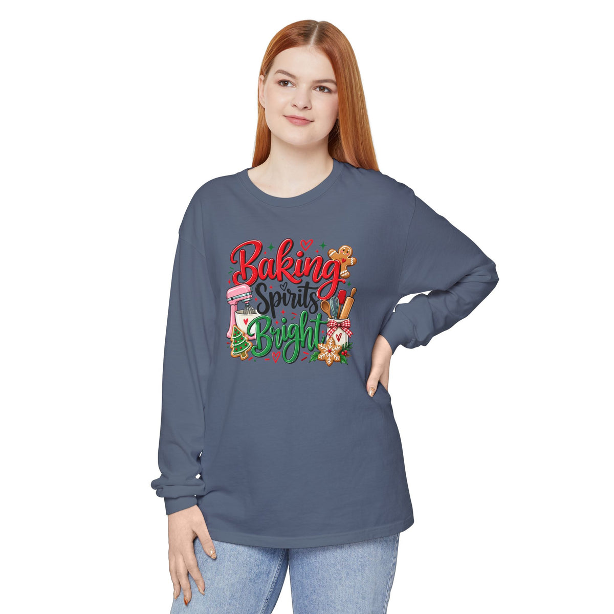 Baking Spirits Bright - Comfort Colors Long Sleeve Tee