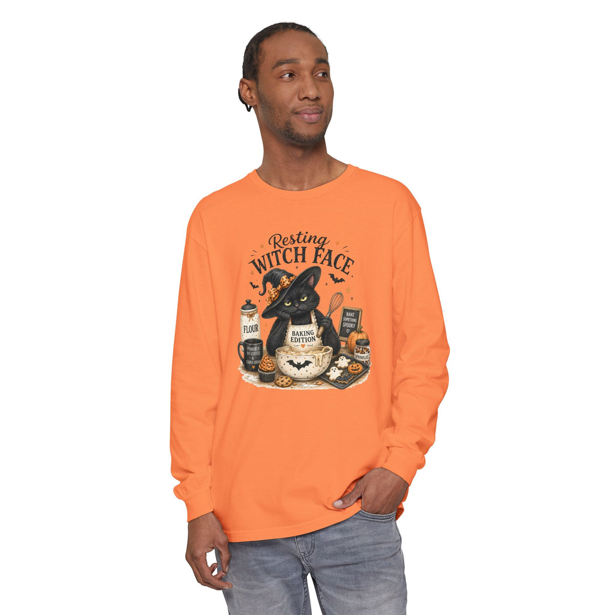 Resting Witch Face - Comfort Colors Long Sleeve Tee