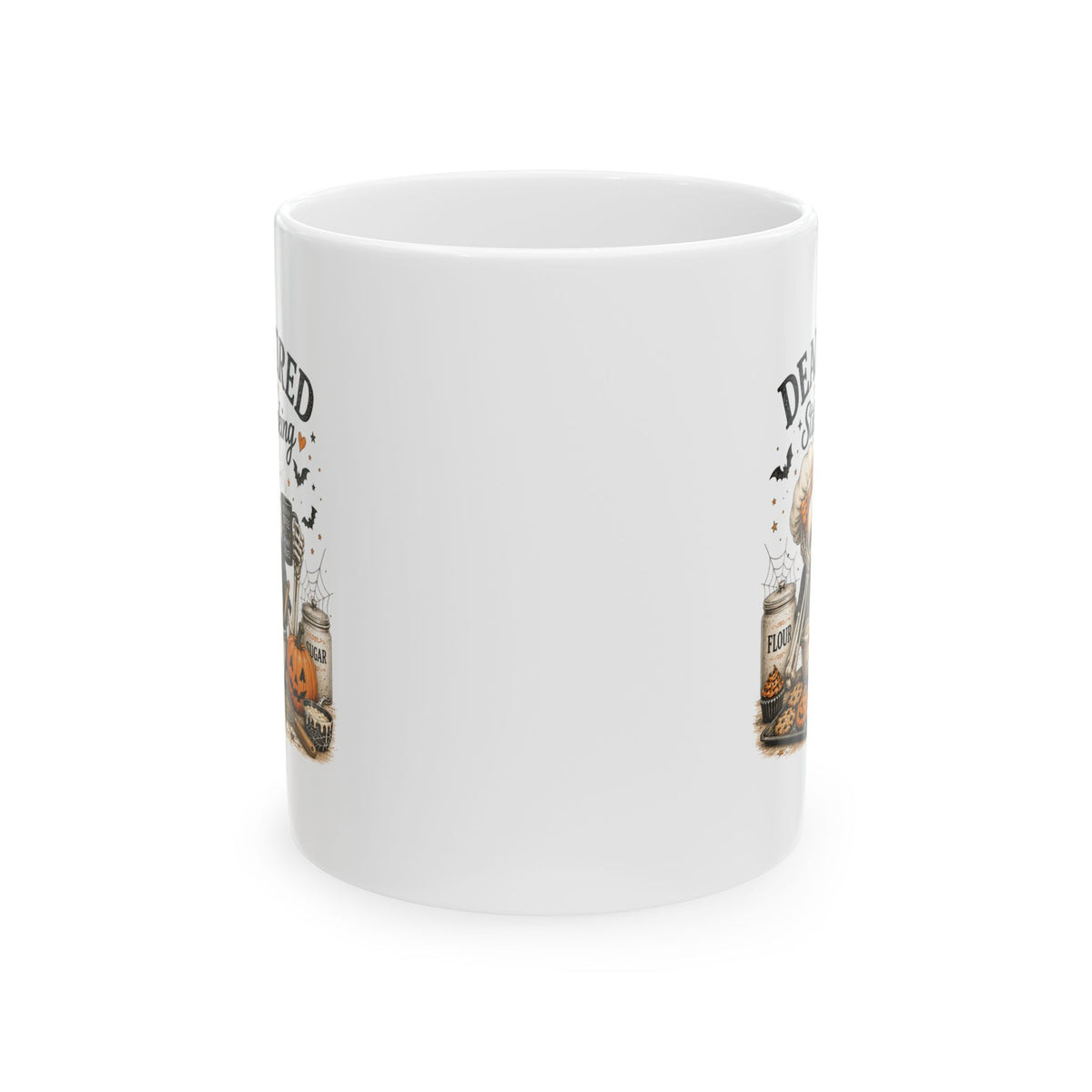 Halloween Cat Ceramic Mug — 'Dressed to Kill' Spooky Pumpkin Coffee Cup (11oz & 15oz)