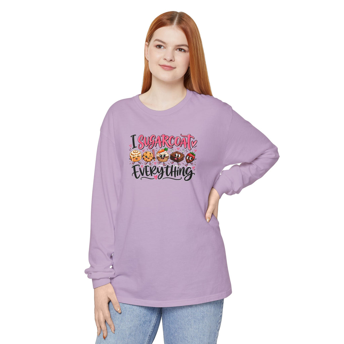 I Sugarcoat Everything - Comfort Colors Long Sleeve Tee