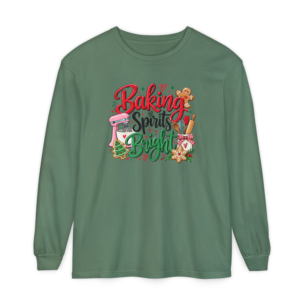 Baking Spirits Bright - Comfort Colors Long Sleeve Tee