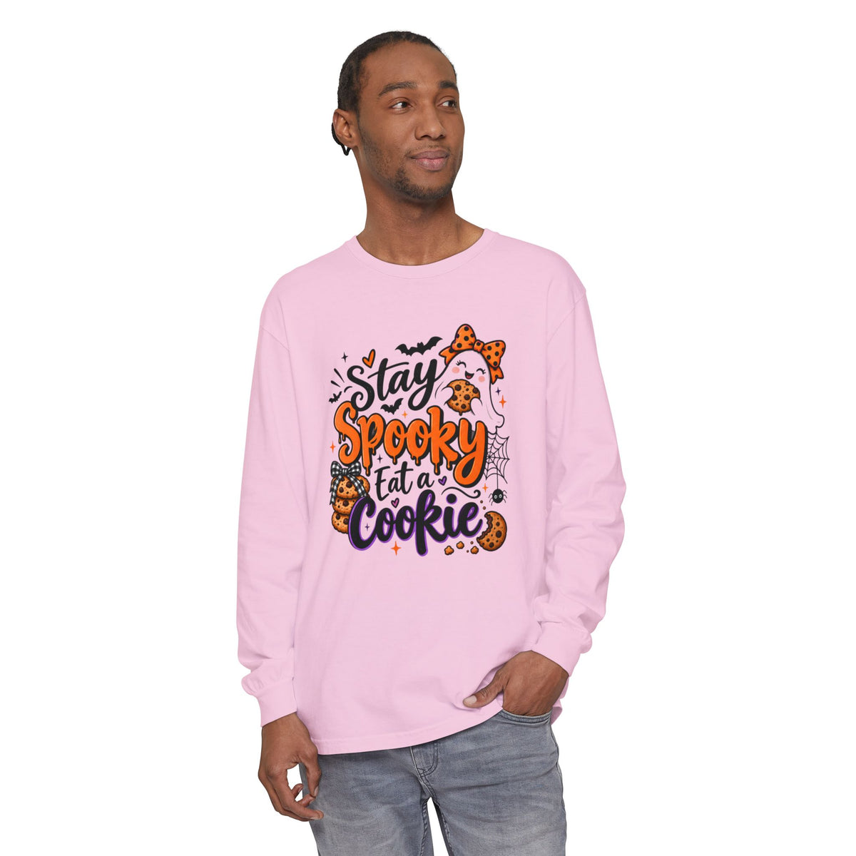 Stay Spooky Eat a Cookie - Comfort Color Long Sleeve Tee