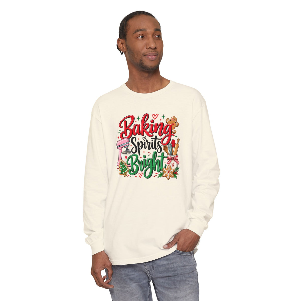 Baking Spirits Bright - Comfort Colors Long Sleeve Tee