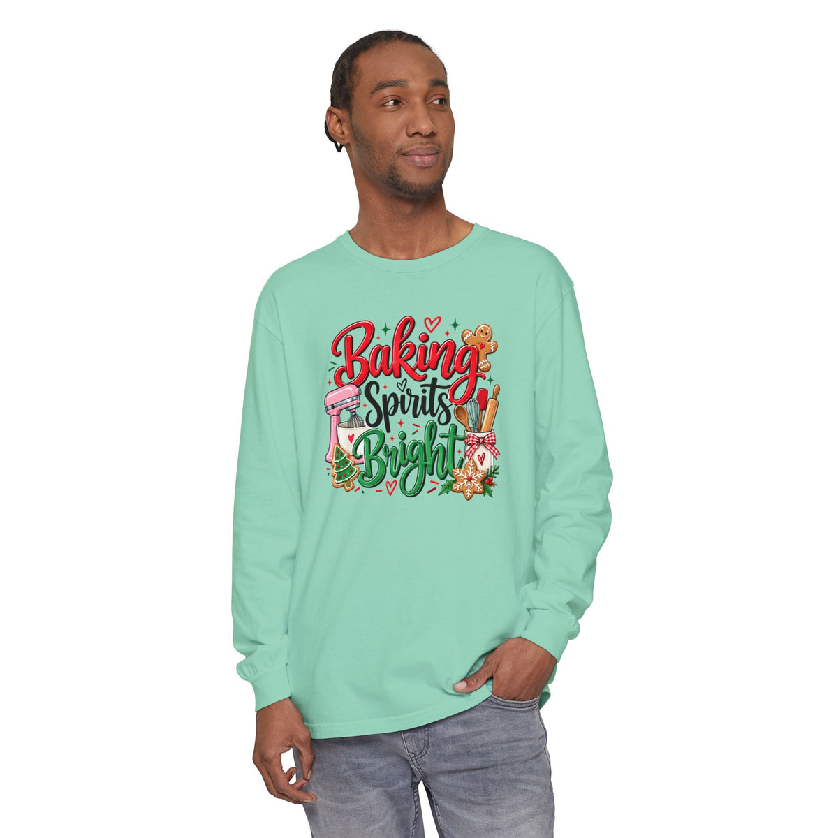 Baking Spirits Bright - Comfort Colors Long Sleeve Tee