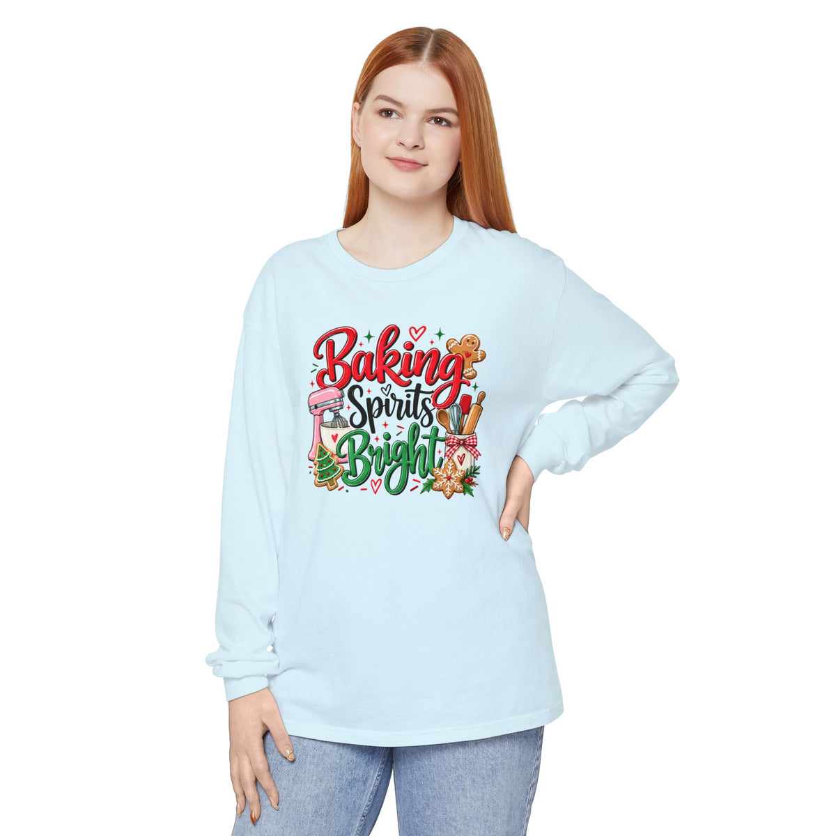 Baking Spirits Bright - Comfort Colors Long Sleeve Tee