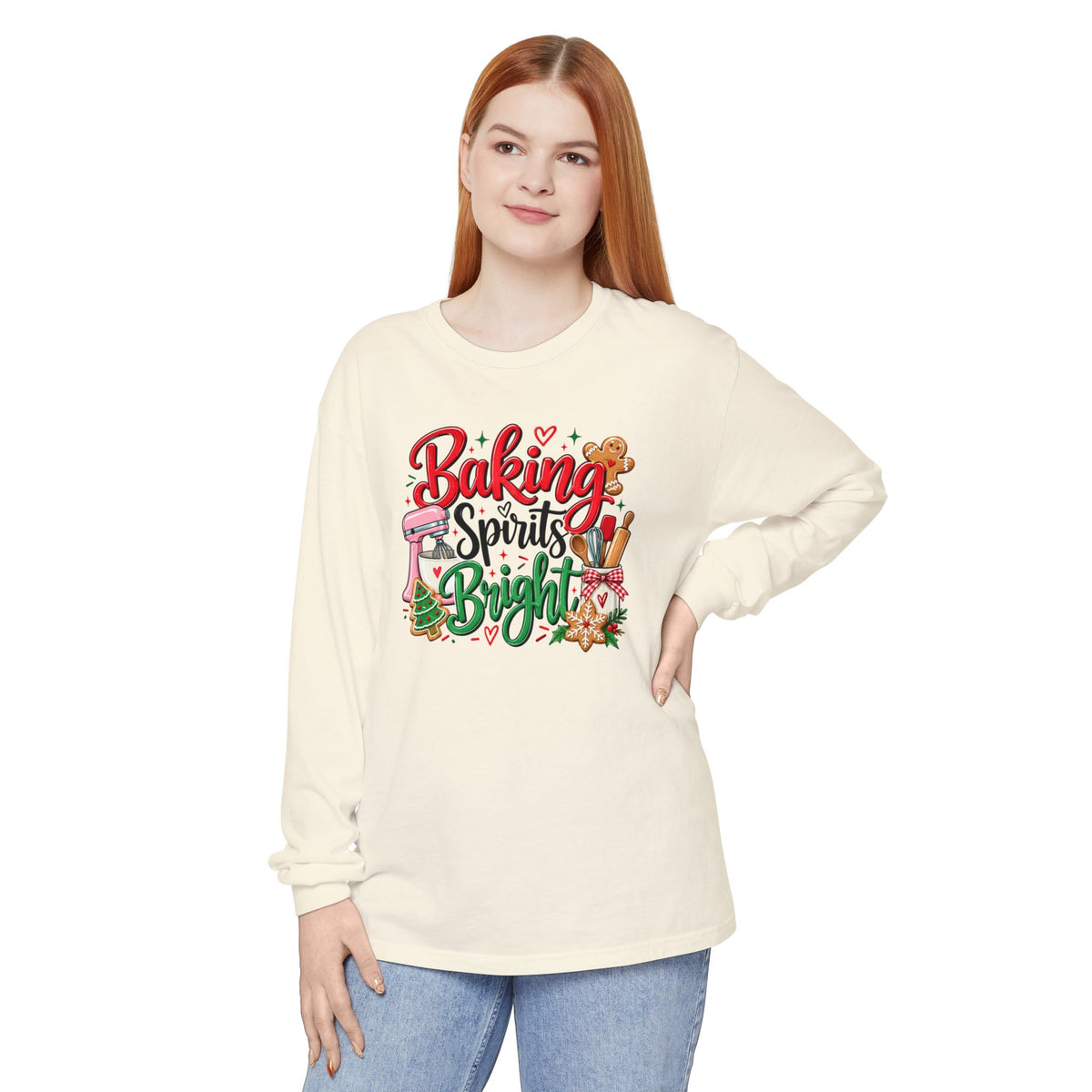 Baking Spirits Bright - Comfort Colors Long Sleeve Tee