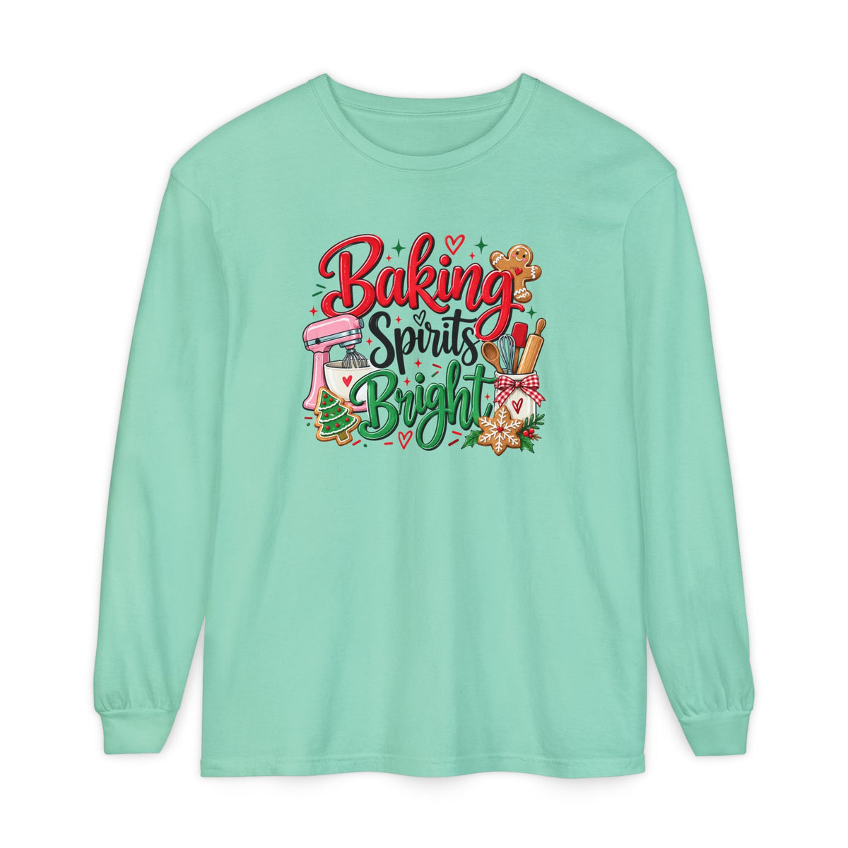 Baking Spirits Bright - Comfort Colors Long Sleeve Tee