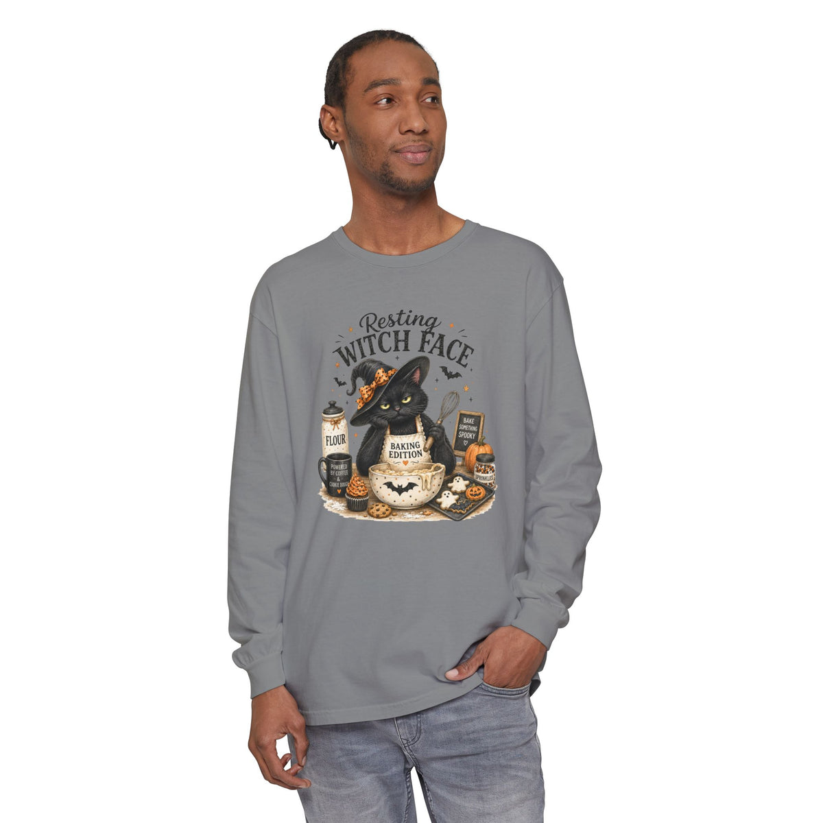 Resting Witch Face - Comfort Colors Long Sleeve Tee