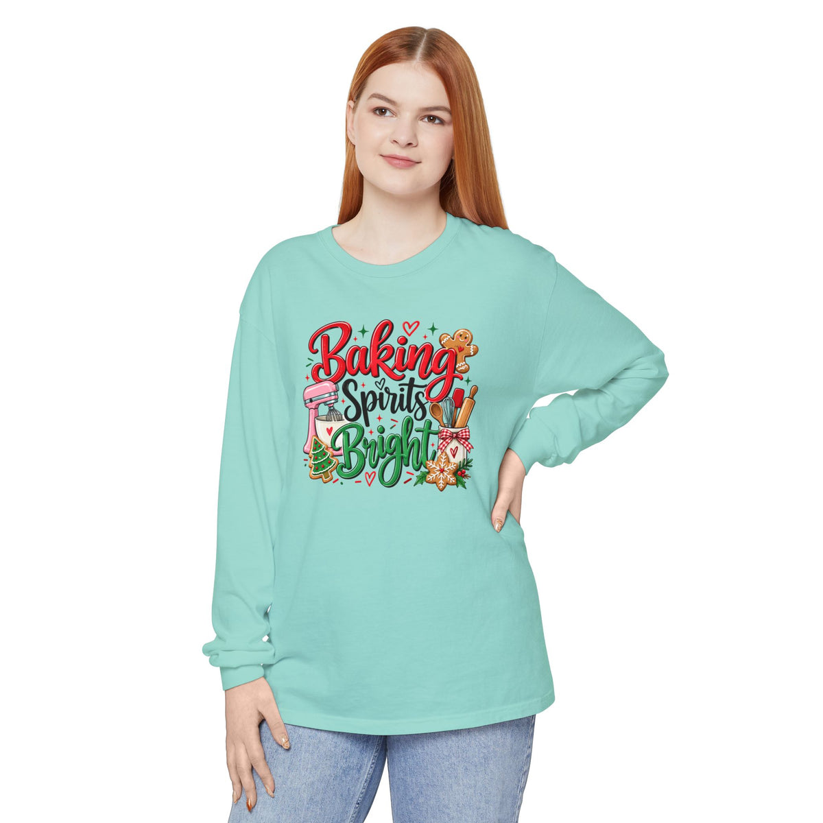Baking Spirits Bright - Comfort Colors Long Sleeve Tee