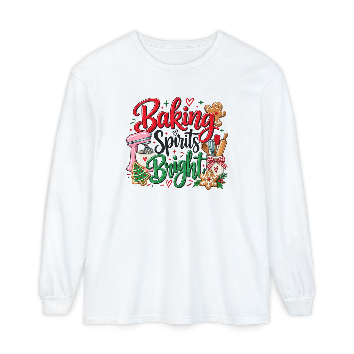 Baking Spirits Bright - Comfort Colors Long Sleeve Tee