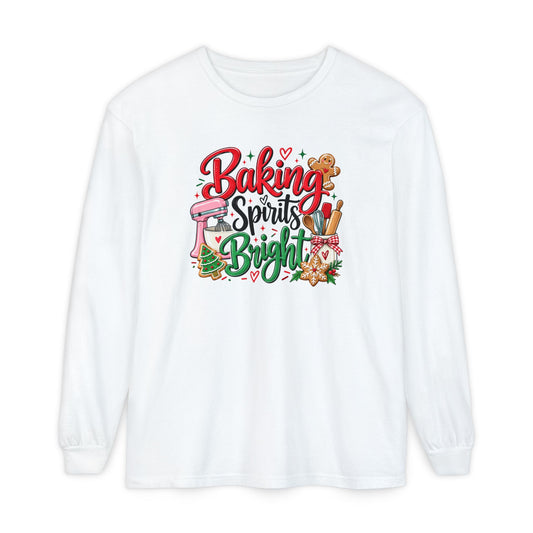 Baking Spirits Bright - Comfort Colors Long Sleeve Tee
