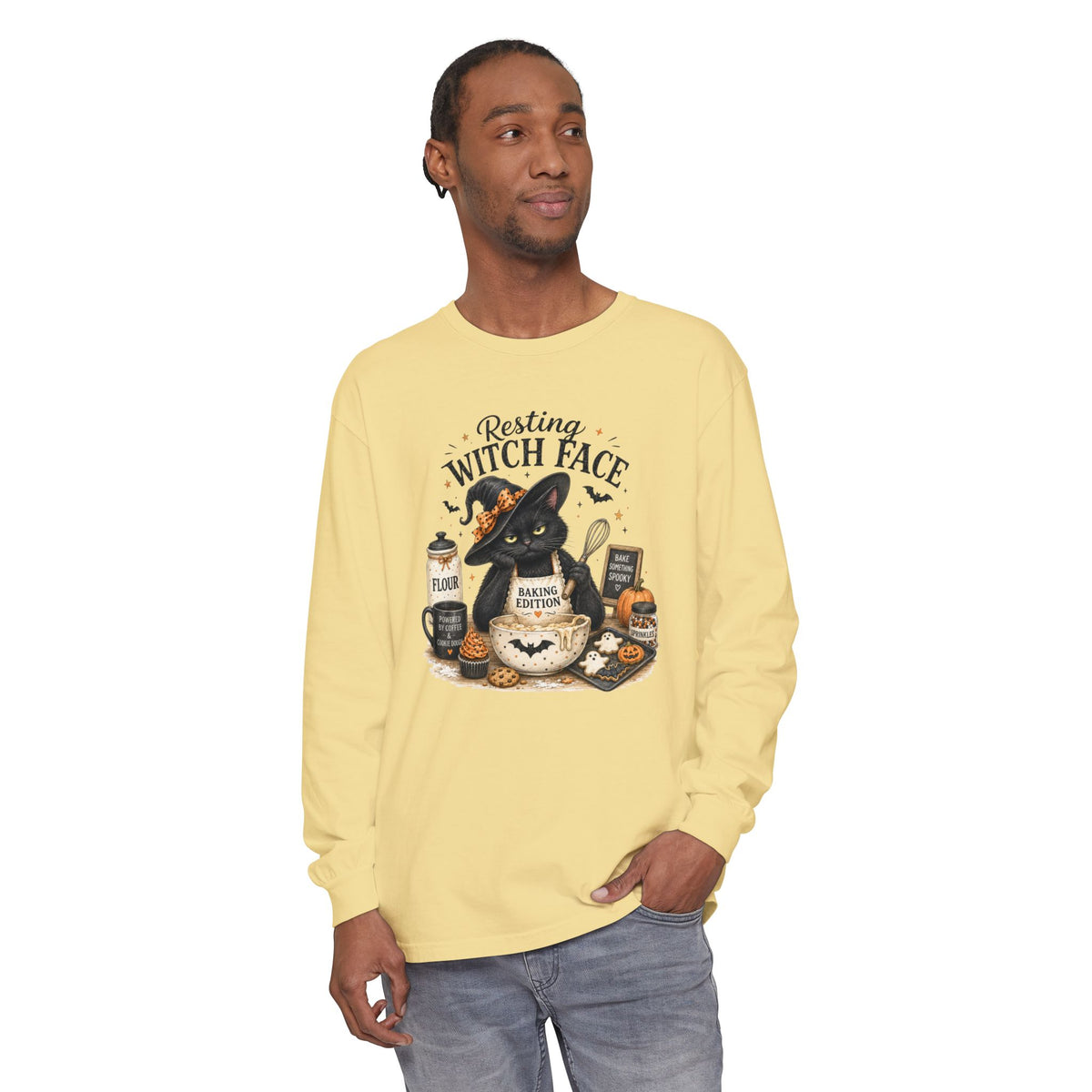 Resting Witch Face - Comfort Colors Long Sleeve Tee