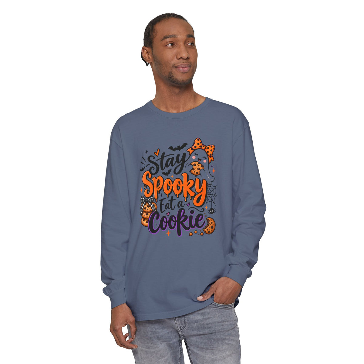 Stay Spooky Eat a Cookie - Comfort Color Long Sleeve Tee