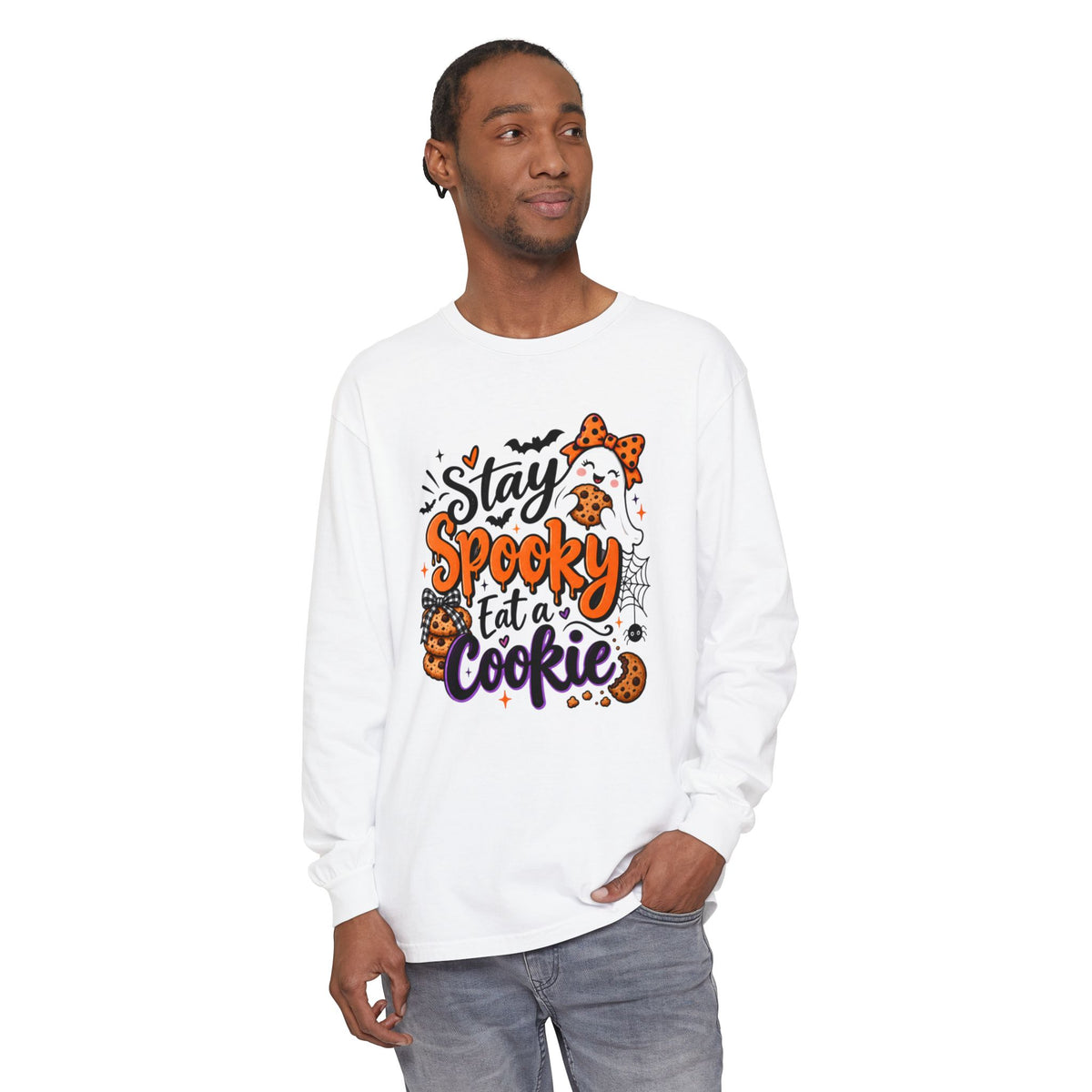 Stay Spooky Eat a Cookie - Comfort Color Long Sleeve Tee