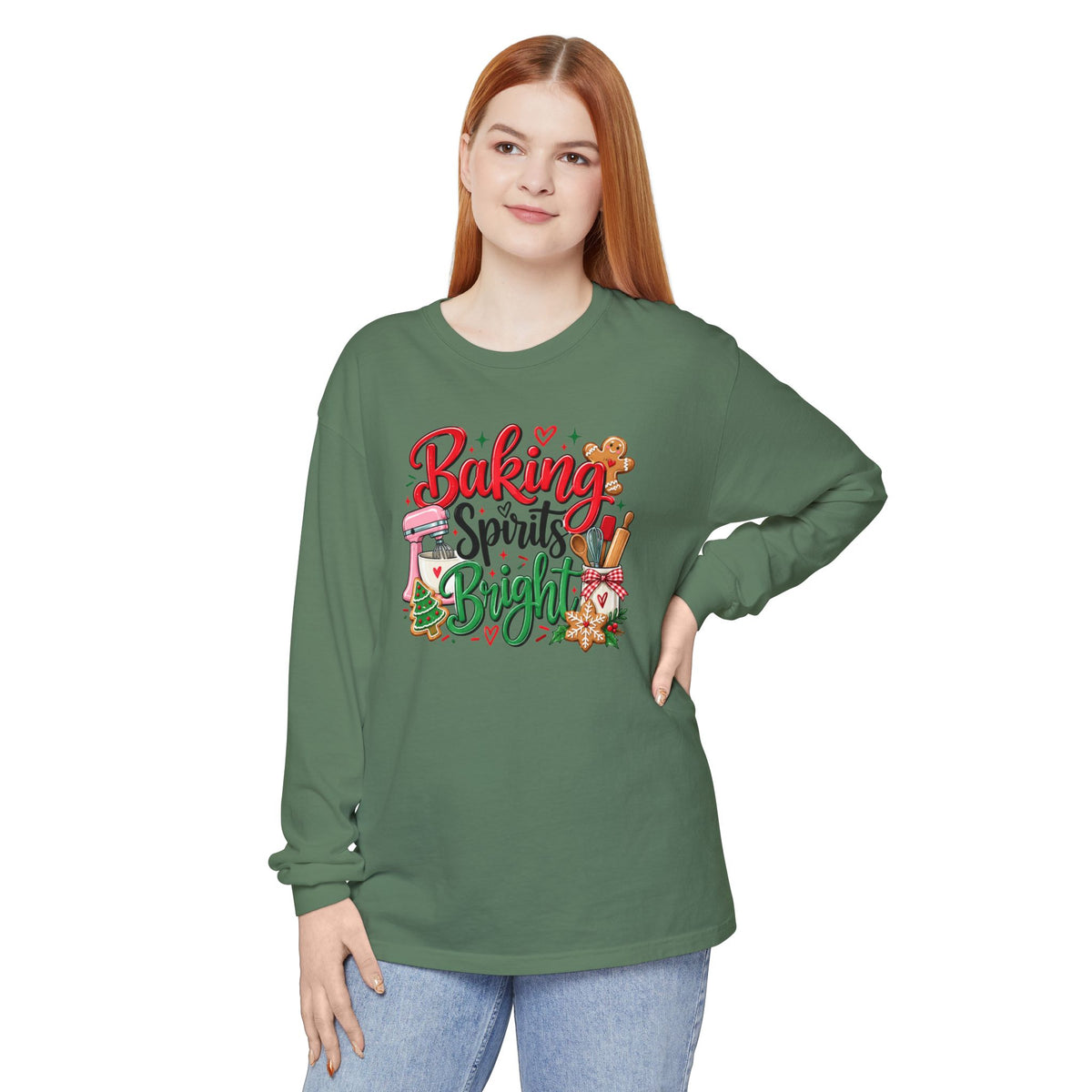 Baking Spirits Bright - Comfort Colors Long Sleeve Tee